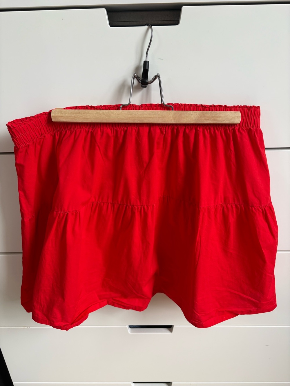 H&M Bright Red Elastic Waist Skirt